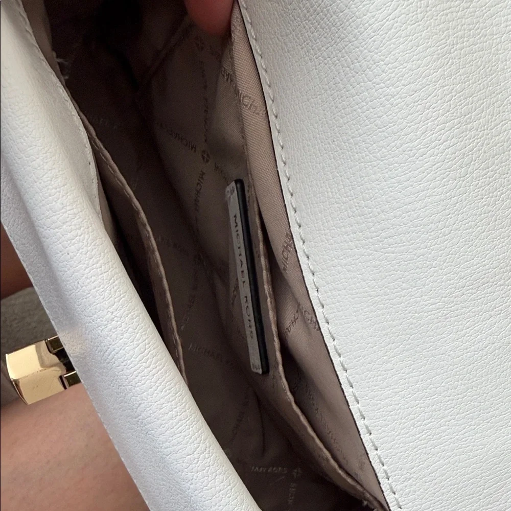Michael Kors Black, White, and Tan Crossbody Bag - Picture 6 of 7